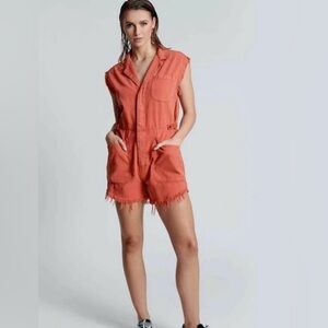 Oneteaspoon Pallisades romper in red clay L